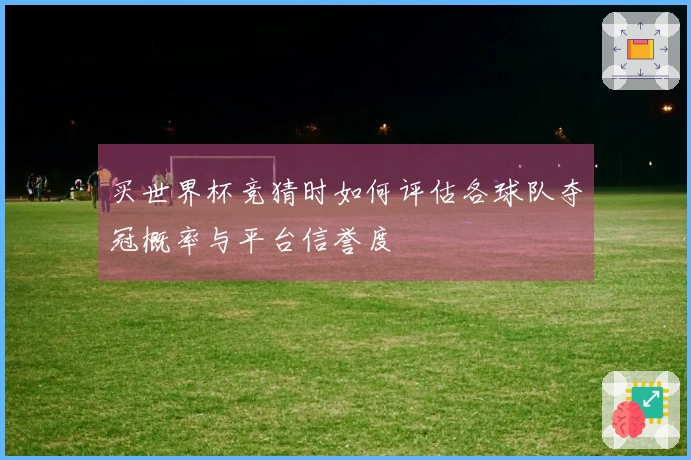 买世界杯竞猜时如何评估各球队夺冠概率与平台信誉度